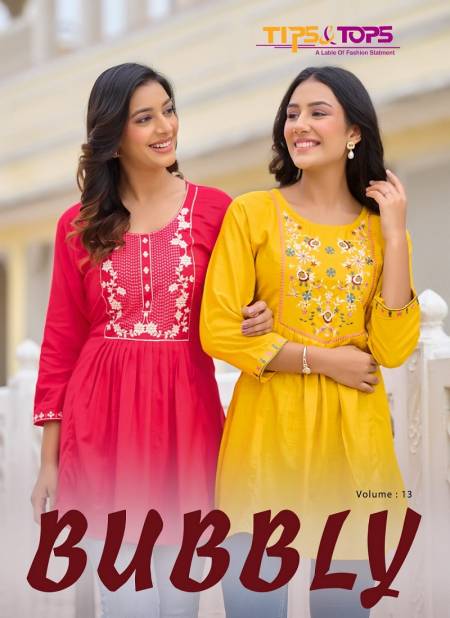 Bubbly Vol 13 By Tips Tops Embroidery Rayon Western Ladies Top Wholesale Shop In Surat
 Catalog
